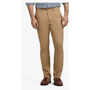 Izod Men's American Chino Flat Front Straight Fit Pant 31x32 Khaki NWT